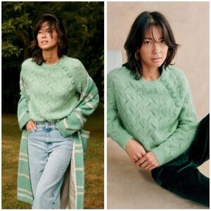 Sezane Pull Over Mohair Sweater Size Medium